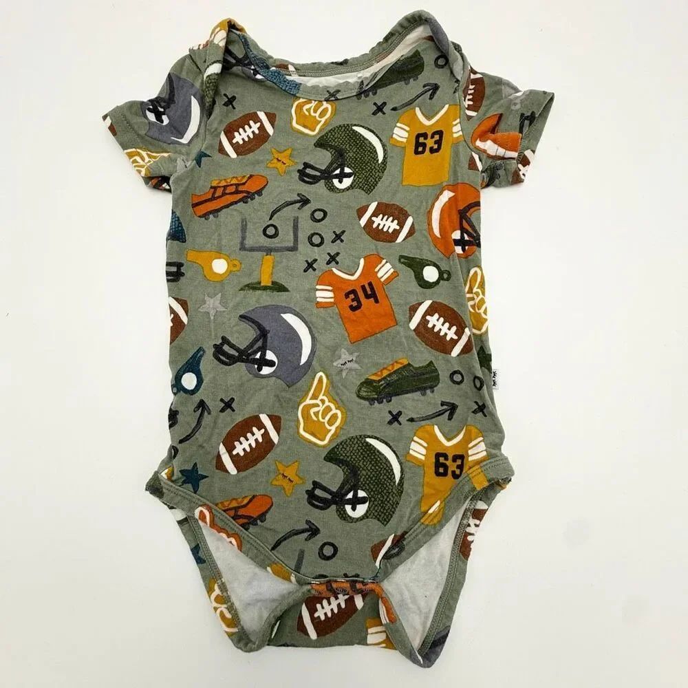 Play by Little Sleepies Sports American Football Short Sleeve One Piece Playsuit